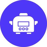 Slow Cooker Glyph Multi Circle Icon vector