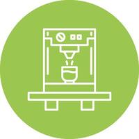 Coffee Machine Line Multi Circle Icon vector