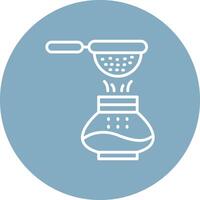 Coffee Filter Line Multi Circle Icon vector