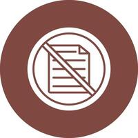 Prohibited Sign Glyph Multi Circle Icon vector