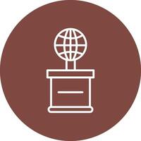 World Line Multi Circle Icon vector