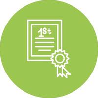 certificado línea multi circulo icono vector