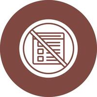 Prohibited Sign Glyph Multi Circle Icon vector