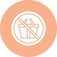 Prohibited Sign Glyph Multi Circle Icon vector