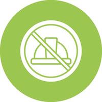 Prohibited Sign Glyph Multi Circle Icon vector