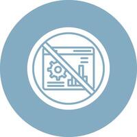 Prohibited Sign Glyph Multi Circle Icon vector