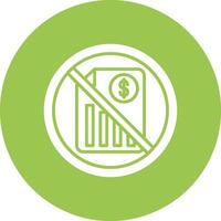 Prohibited Sign Glyph Multi Circle Icon vector