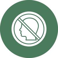 Prohibited Sign Glyph Multi Circle Icon vector