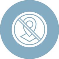 Prohibited Sign Glyph Multi Circle Icon vector