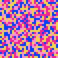 Seamless pattern of colorful pixels, background, 8-bit, pixilation vector