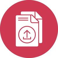 Upload Glyph Multi Circle Icon vector