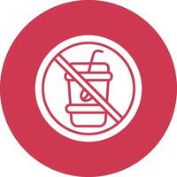 Prohibited Sign Glyph Multi Circle Icon vector