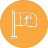 Flag Line Multi Circle Icon vector