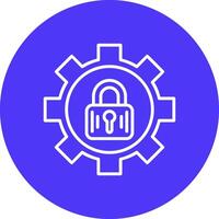 Gear Line Multi Circle Icon vector