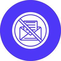 Prohibited Sign Glyph Multi Circle Icon vector