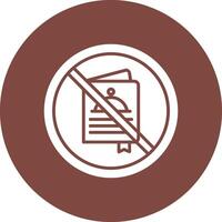 Prohibited Sign Glyph Multi Circle Icon vector