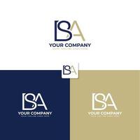 BSA initials monogram Logo template design vector