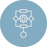 Algorithm Line Multi Circle Icon vector