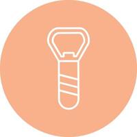 Bottle Opener Line Multi Circle Icon vector