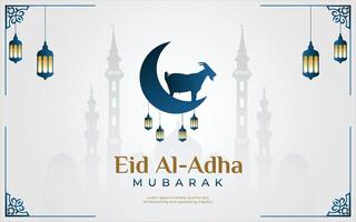 Illustration of Eid Al Adha Islamic and Arabic Background Banner Design vector