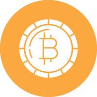 Bitcoin Bitcoin Glyph Multi Circle Icon vector