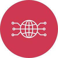 Global Network Line Multi Circle Icon vector