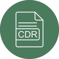 cdr archivo formato línea multi circulo icono vector