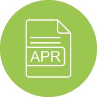 APR File Format Line Multi Circle Icon vector