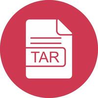 TAR File Format Glyph Multi Circle Icon vector