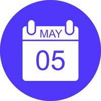May Glyph Multi Circle Icon vector