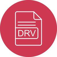 drv archivo formato línea multi circulo icono vector