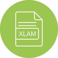 XLAM File Format Line Multi Circle Icon vector