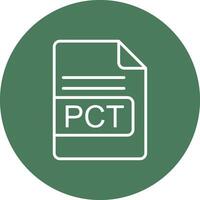 PCT File Format Line Multi Circle Icon vector