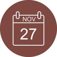 November Line Multi Circle Icon vector