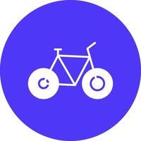 bicicleta glifo multi circulo icono vector