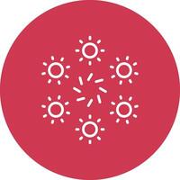 Firework Line Multi Circle Icon vector