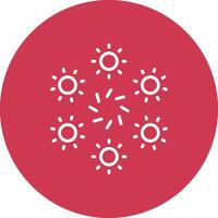 Firework Line Multi Circle Icon vector