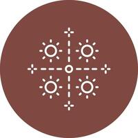 Firework Line Multi Circle Icon vector