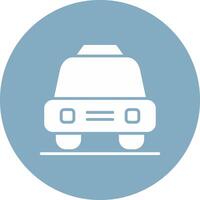 Taxi Glyph Multi Circle Icon vector