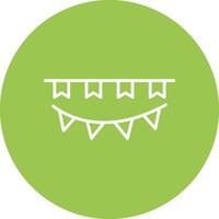 Bunting Line Multi Circle Icon vector