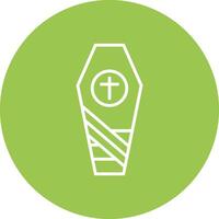 Coffin Line Multi Circle Icon vector