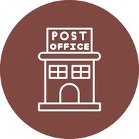 Post Office Line Multi Circle Icon vector