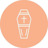 Coffin Line Multi Circle Icon vector