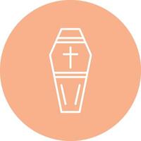 Coffin Line Multi Circle Icon vector