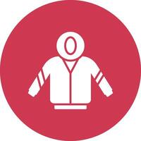 Hoodie Glyph Multi Circle Icon vector