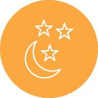 Half Moon Line Multi Circle Icon vector