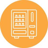 Vending Machine Line Multi Circle Icon vector