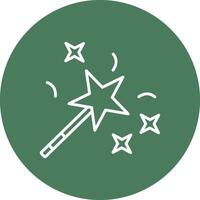 Magic Wand Line Multi Circle Icon vector