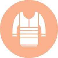 Sweater Glyph Multi Circle Icon vector
