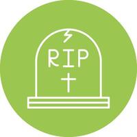 Tomb Line Multi Circle Icon vector